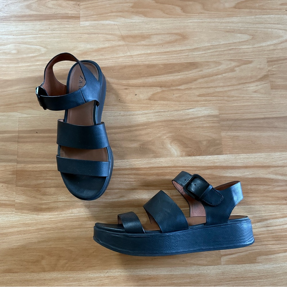 Ladies Naturalizer Brooke Platform Sandals - Black - Sz 8 1/2